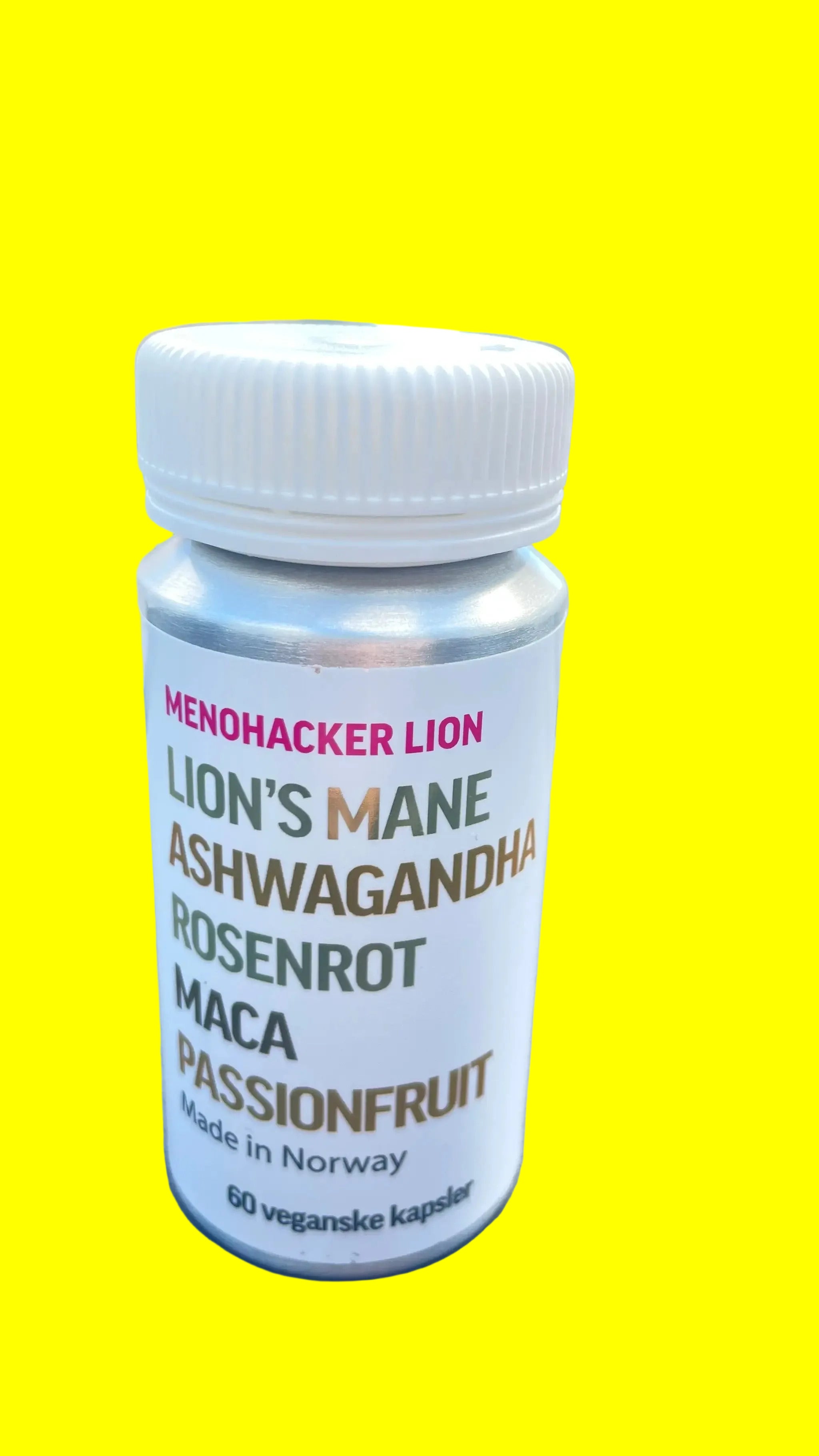 Menohacker Lion med lions mane, maca og rosenrot - Gave by Menohacker AS